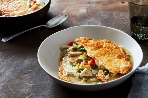 Chicken Pot Pie (with Crust on the Bottom!)