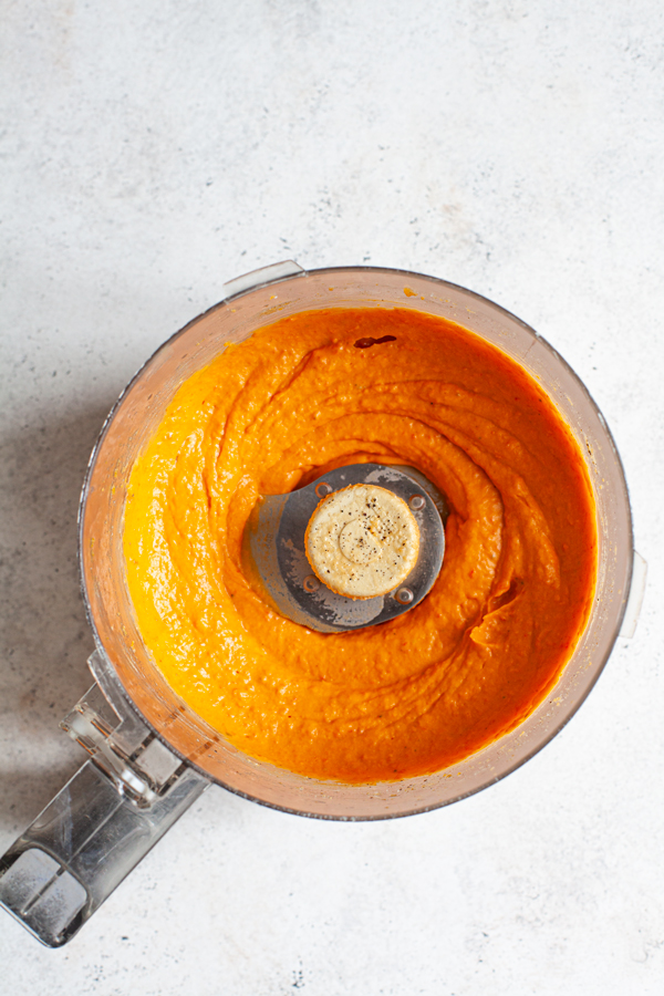 Creamy Sweet Potato & Roasted Red Pepper Spread | The Full Helping