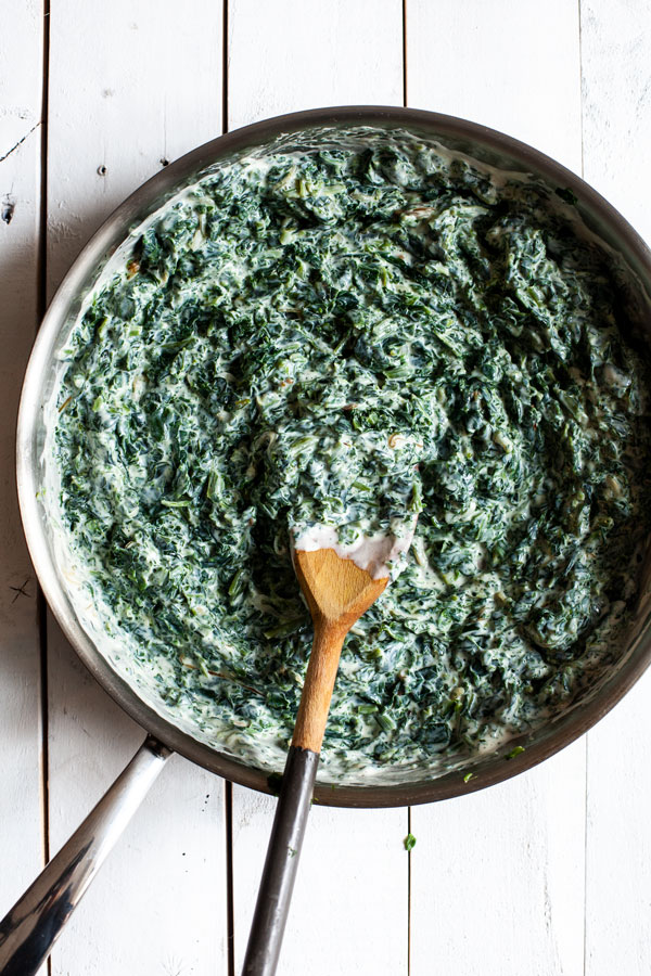 Simple Vegan Creamed Spinach | The Full Helping