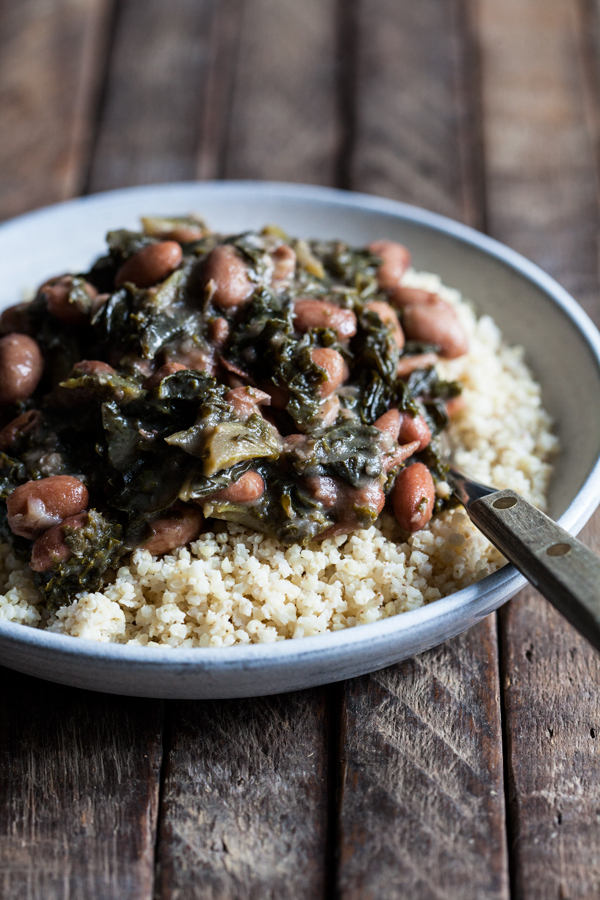 Great Big Pot of Braised Beans & Kale | The Full Helping