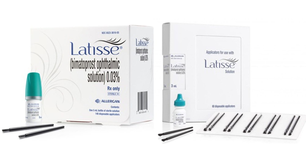 Two boxes and tubes of Latisse in the 3 and 5 mililiter sizes. 